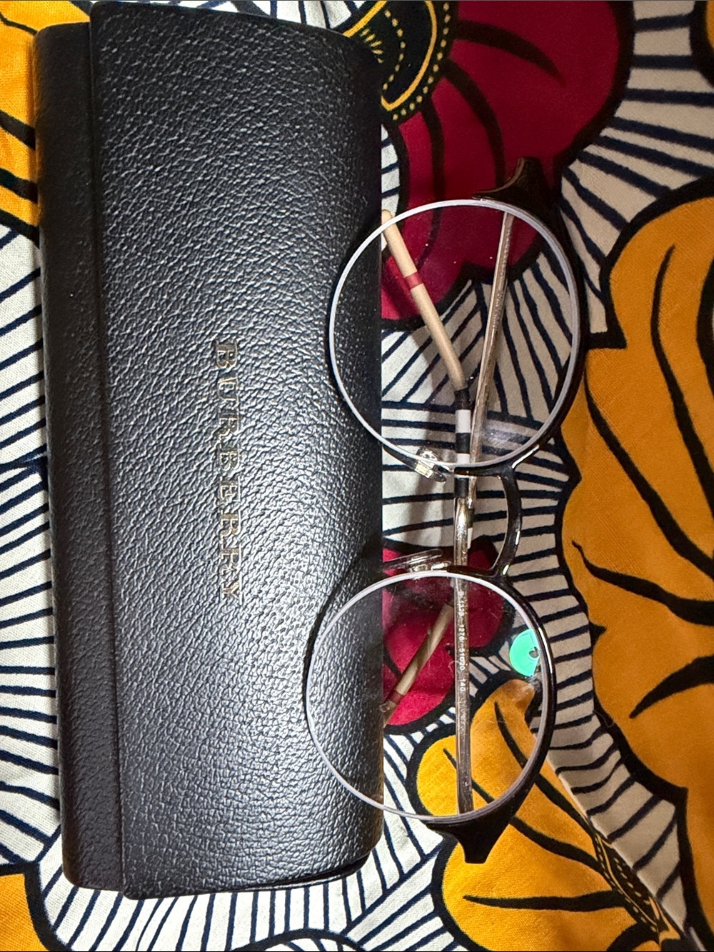 Burberry Round Metal Prescription Glasses in Silver with Black Case